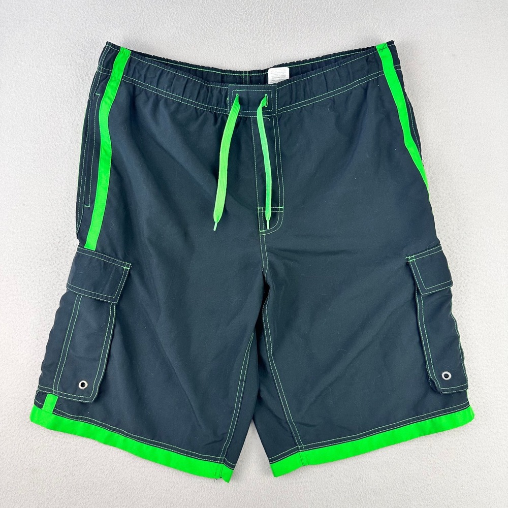Vintage Beverly Hills Polo Club Cargo Shorts Mens Medium‎ Blue/Green Y2K Baggy